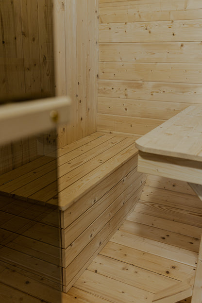 Oval Sauna with Steam Room and Dressing Room (2.4m*5.0m)